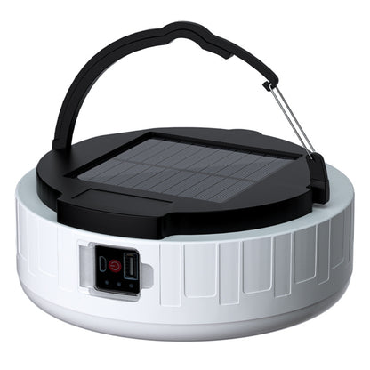 Лампа для кемпінгу із сонячною панеллю, HP-2008 + SOLAR, Білий / Лампа з акумулятором / Акумуляторний ліхтар