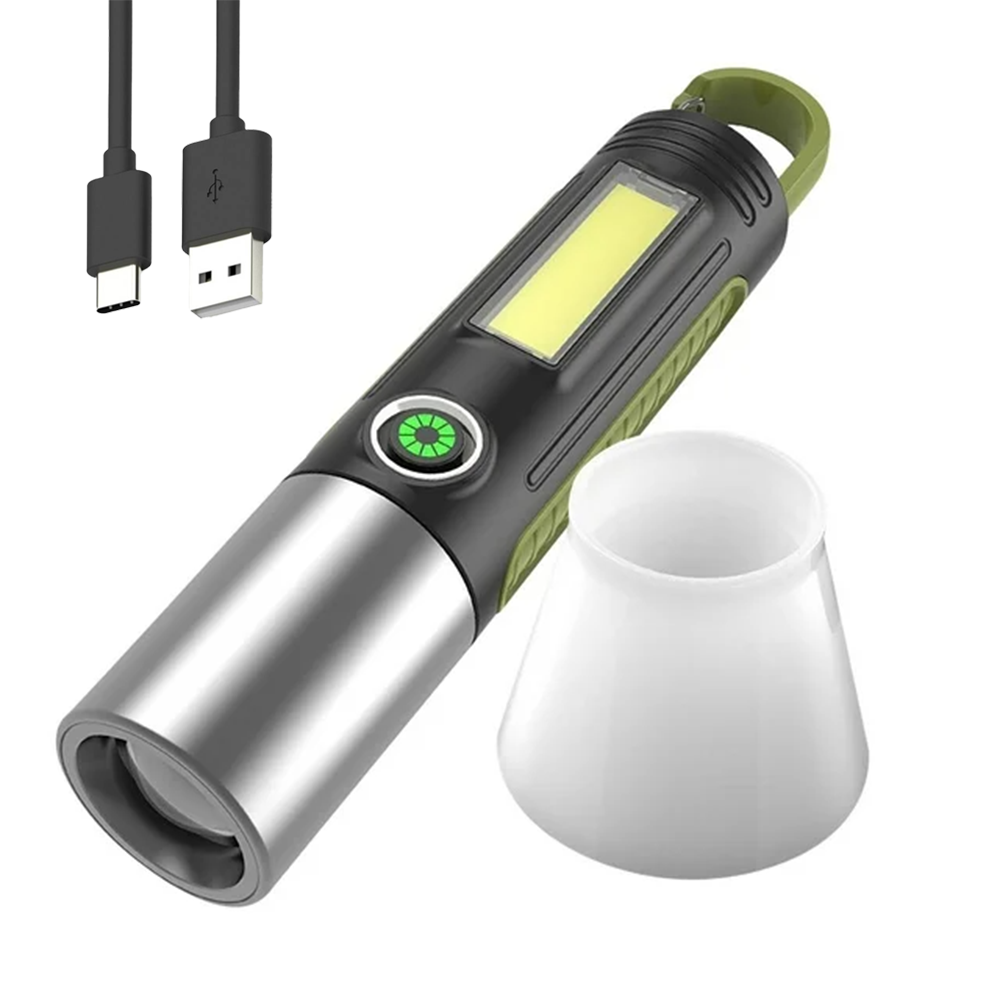 Ліхтарик ручний від USB, BL S507, Чорний / Компактний ліхтарик на акумуляторі / Ліхтар акумуляторний для кемпінгу