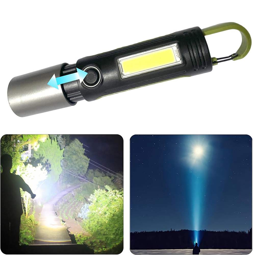 Ліхтарик ручний від USB, BL S507, Чорний / Компактний ліхтарик на акумуляторі / Ліхтар акумуляторний для кемпінгу