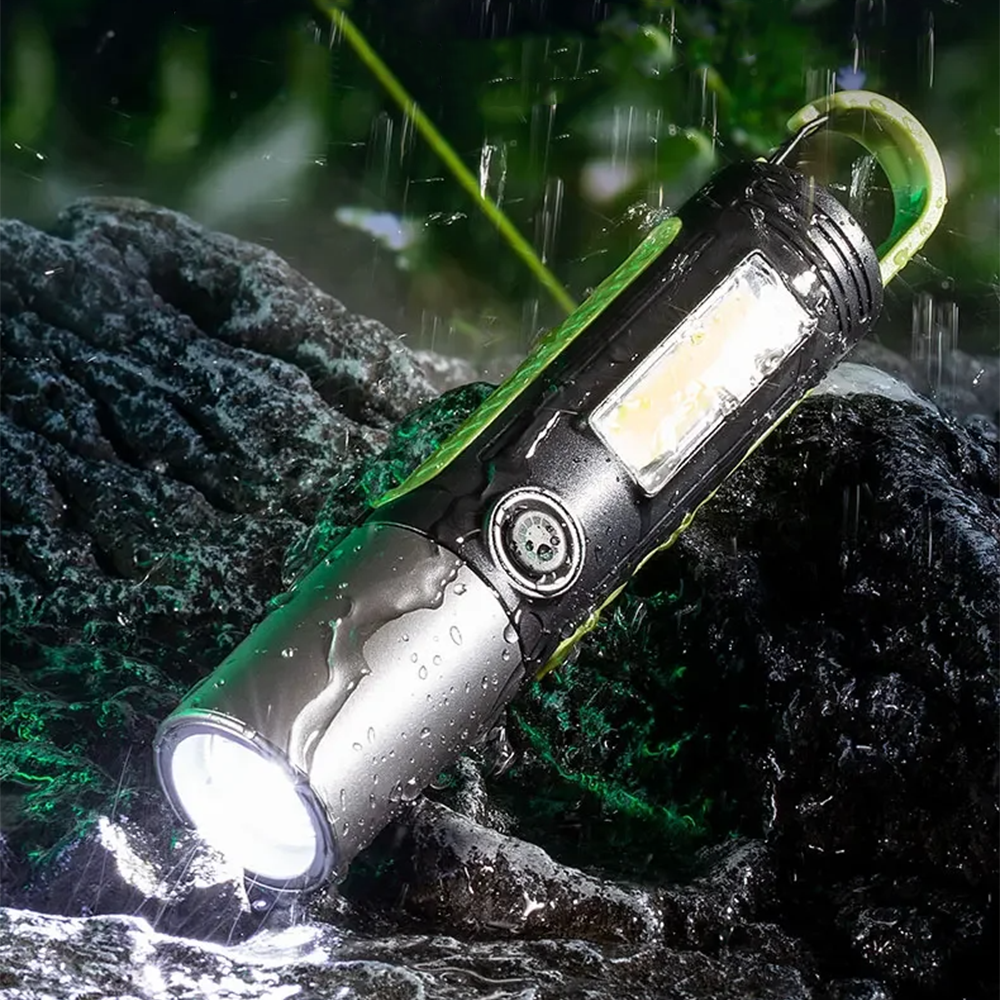 Ліхтарик ручний від USB, BL S507, Чорний / Компактний ліхтарик на акумуляторі / Ліхтар акумуляторний для кемпінгу