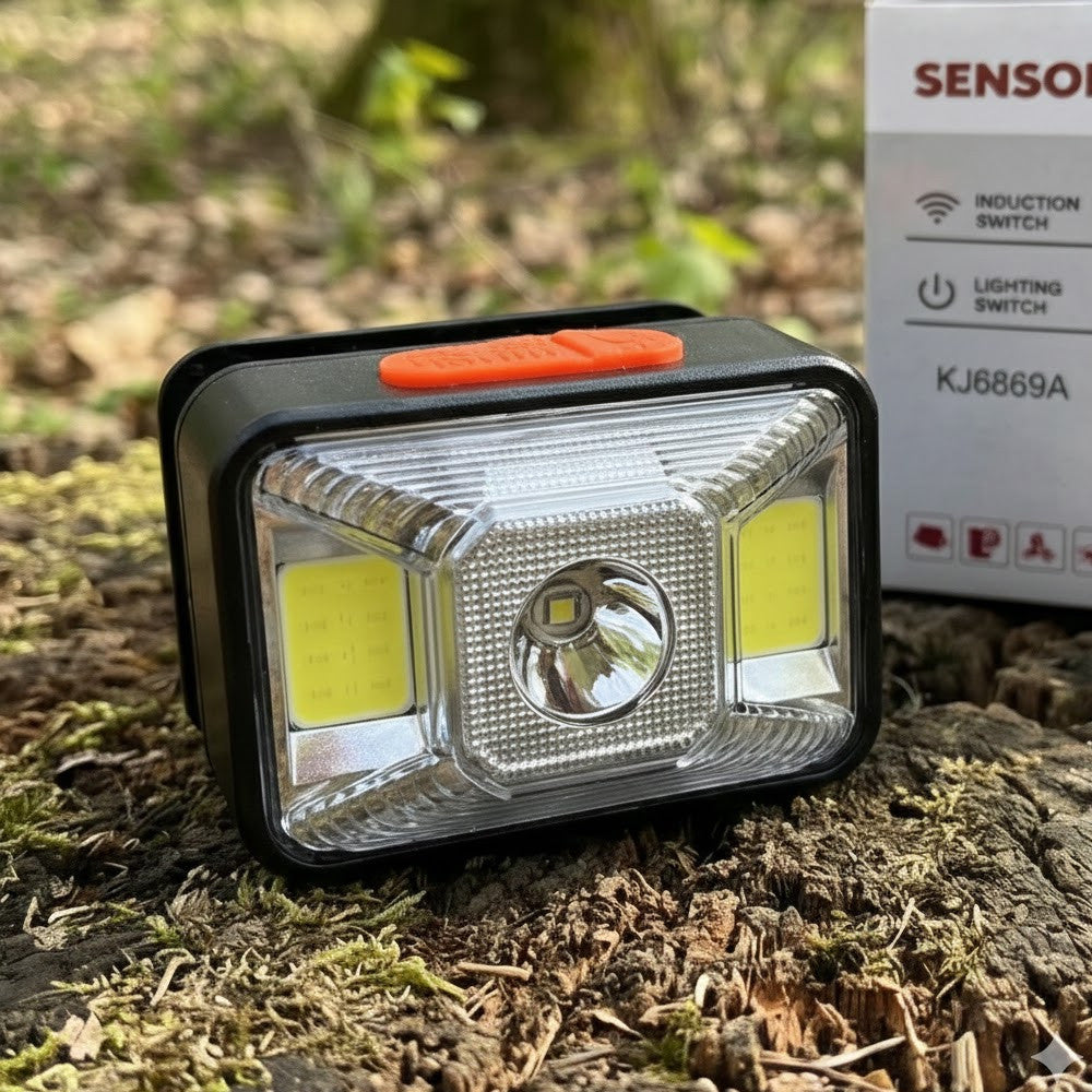 Налобний ліхтар Micro USB Bailong KJ-6869B, Чорний / Світлодіодний ліхтарик на голову / Акумуляторний налобний ліхтарик
