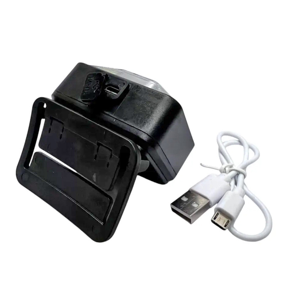 Налобний ліхтар Micro USB Bailong KJ-6869B, Чорний / Світлодіодний ліхтарик на голову / Акумуляторний налобний ліхтарик