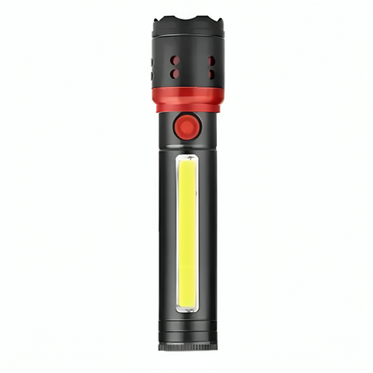 Ручний ліхтар акумуляторний, Zoom, microUSB, Bailong BL-F862, Чорний / Поліцейський ліхтарик / Тактичний ліхтарик світлодіодний