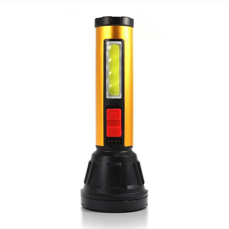 Ручний ліхтар з бічним підсвічуванням 5W, LED + COB, NF-C58, Жовтий / Світлодіодний ліхтар акумуляторний / Ручний ліхтарик