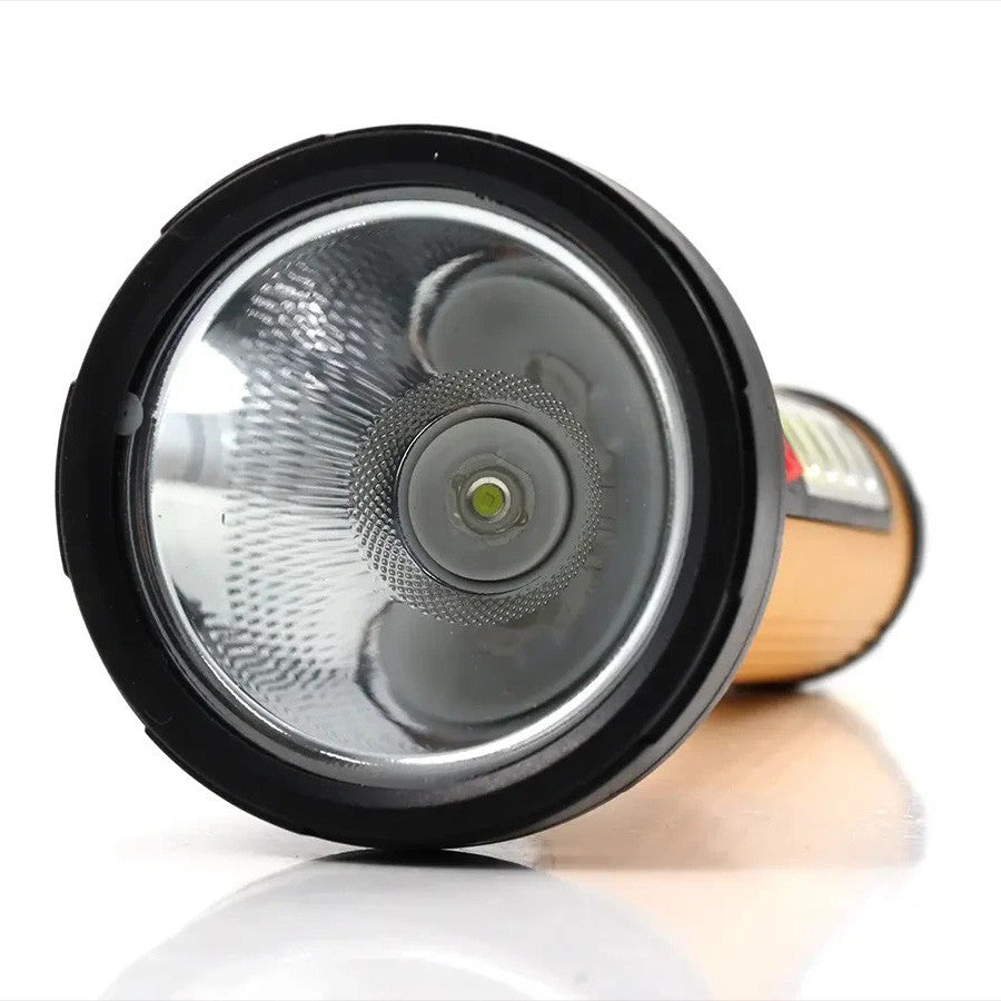 Ручний ліхтар з бічним підсвічуванням 5W, LED + COB, NF-C58, Жовтий / Світлодіодний ліхтар акумуляторний / Ручний ліхтарик