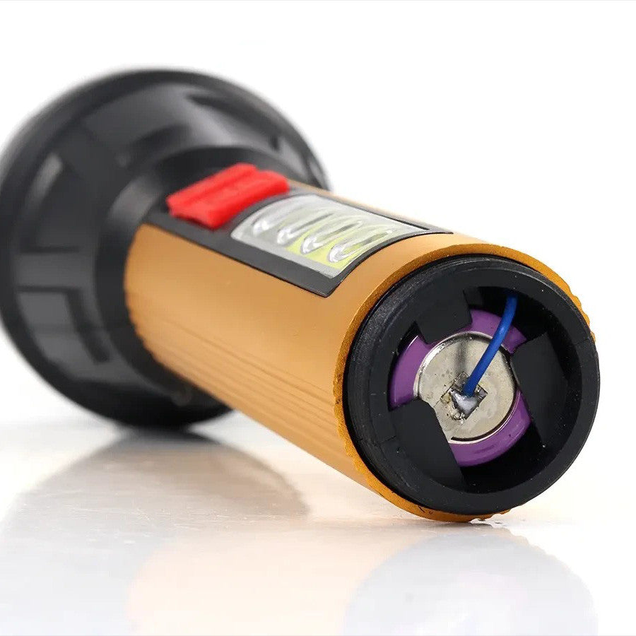 Ручний ліхтар з бічним підсвічуванням 5W, LED + COB, NF-C58, Жовтий / Світлодіодний ліхтар акумуляторний / Ручний ліхтарик