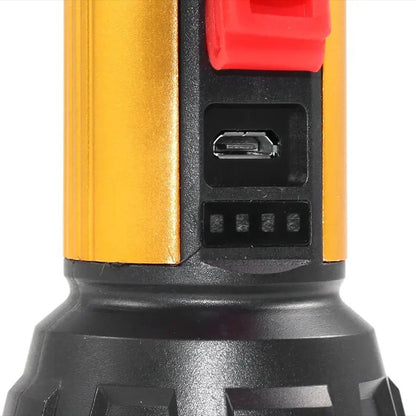 Ручний ліхтар з бічним підсвічуванням 5W, LED + COB, NF-C58, Жовтий / Світлодіодний ліхтар акумуляторний / Ручний ліхтарик