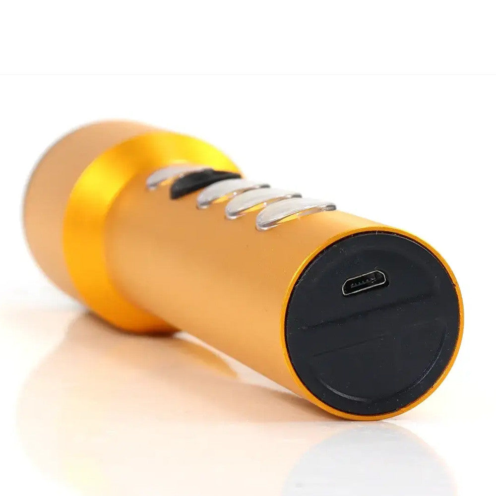 Ручний ліхтар акумуляторний, USB, 5W + 3COB 2102, Золотистий / Світлодіодний LED ліхтарик / Ліхтарик ручний