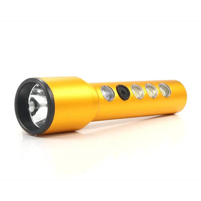 Ручний ліхтар акумуляторний, USB, 5W + 3COB 2102, Золотистий / Світлодіодний LED ліхтарик / Ліхтарик ручний