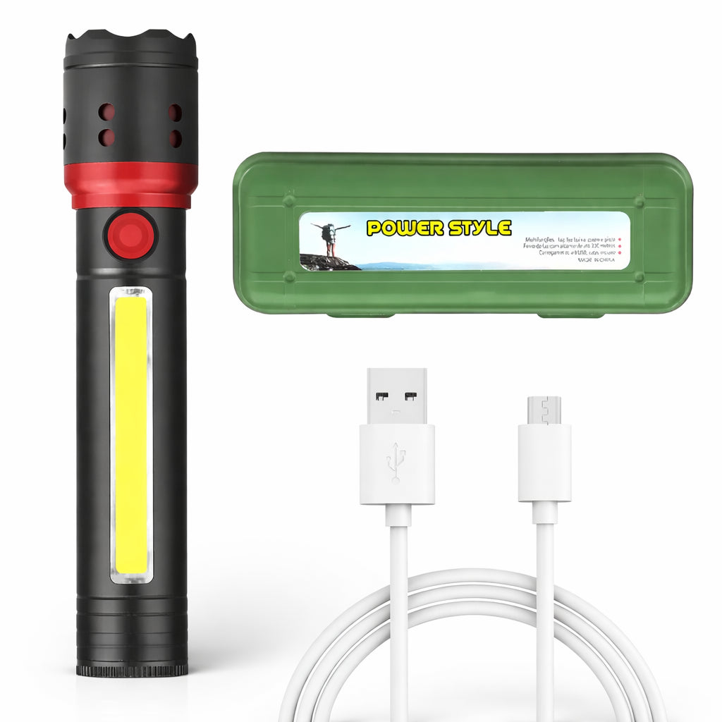 Ручний ліхтар акумуляторний, Zoom, microUSB, Bailong BL-F862, Чорний / Поліцейський ліхтарик / Тактичний ліхтарик світлодіодний