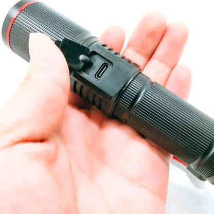 Ручний ліхтар акумуляторний із зумом, від USB, Bailong BL-S009-P50, Чорний / Поліцейський ліхтар / Ліхтар LED