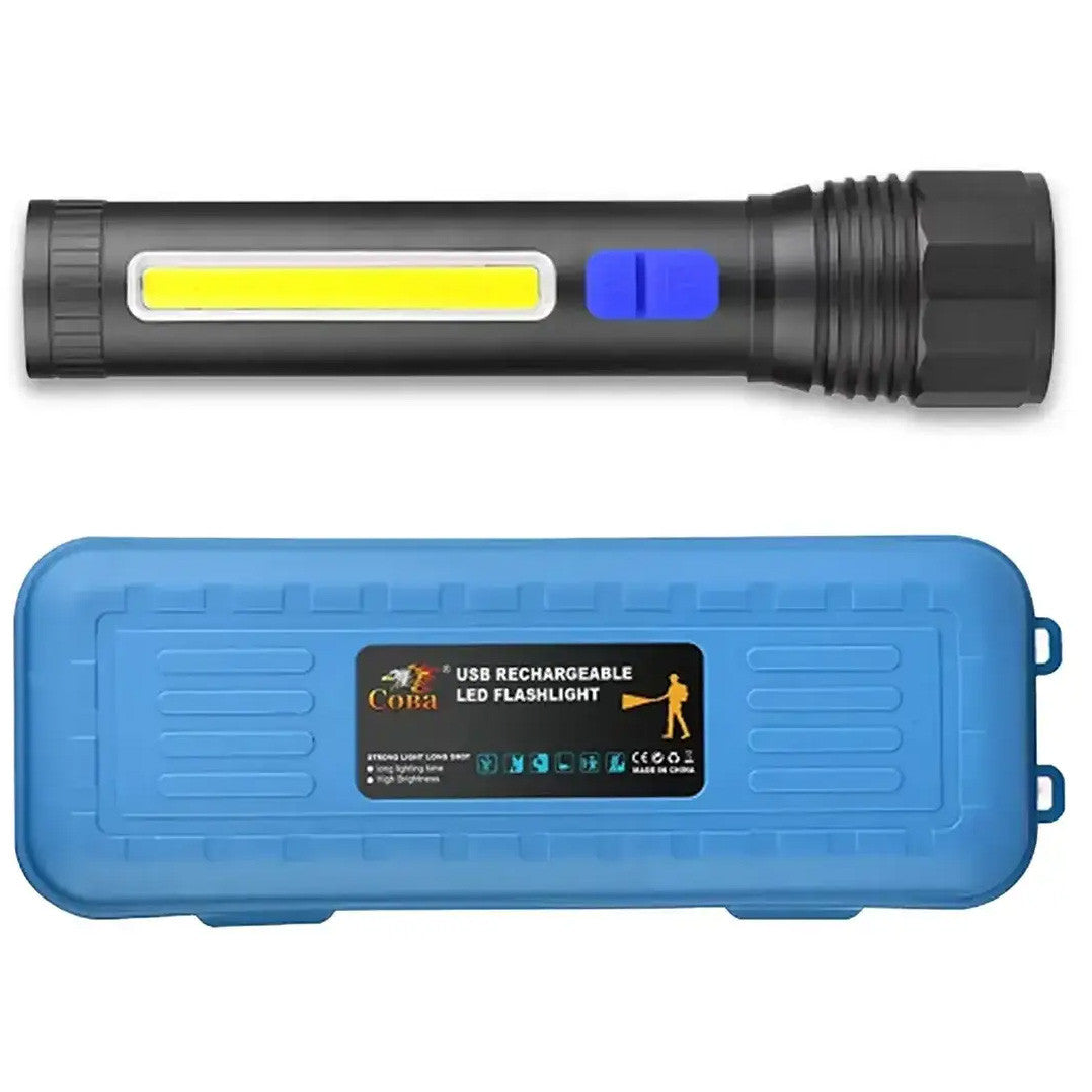Ручний ліхтар акумуляторний із зумом, від USB, Bailong CB-C12-P50-COB / Світлодіодний ліхтар / Акумуляторний ліхтарик / Ліхтар LED