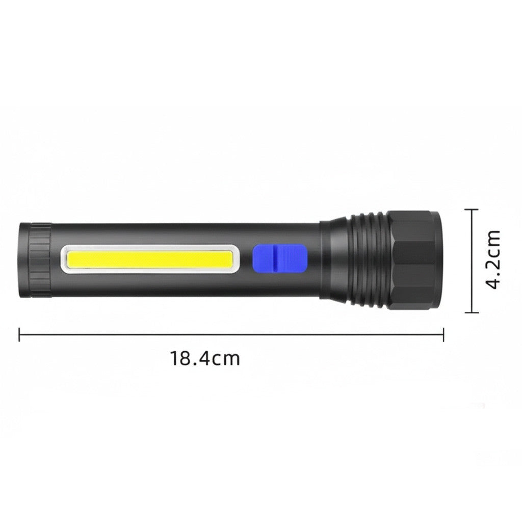 Ручний ліхтар акумуляторний із зумом, від USB, Bailong CB-C12-P50-COB / Світлодіодний ліхтар / Акумуляторний ліхтарик / Ліхтар LED