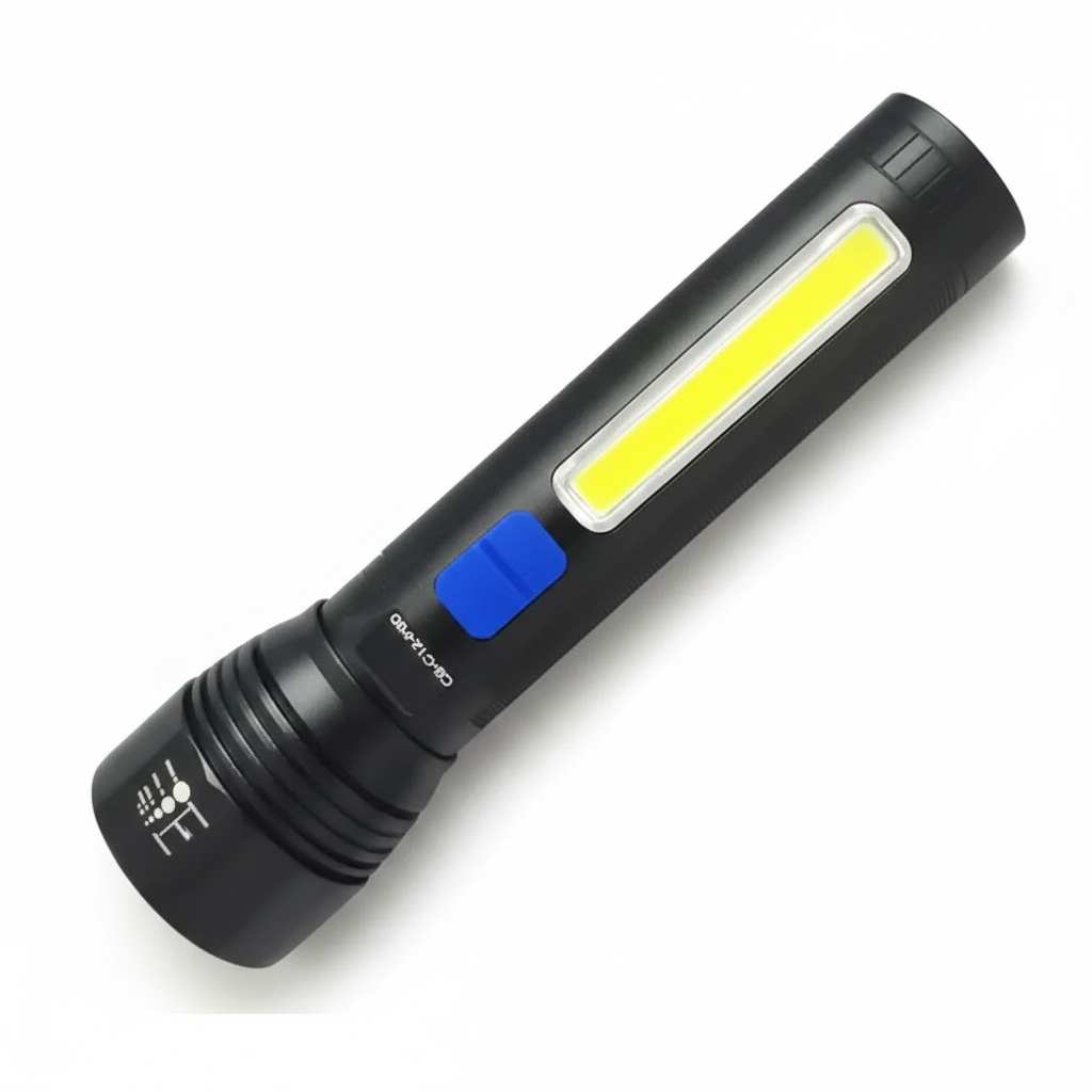 Ручний ліхтар акумуляторний із зумом, від USB, Bailong CB-C12-P50-COB / Світлодіодний ліхтар / Акумуляторний ліхтарик / Ліхтар LED