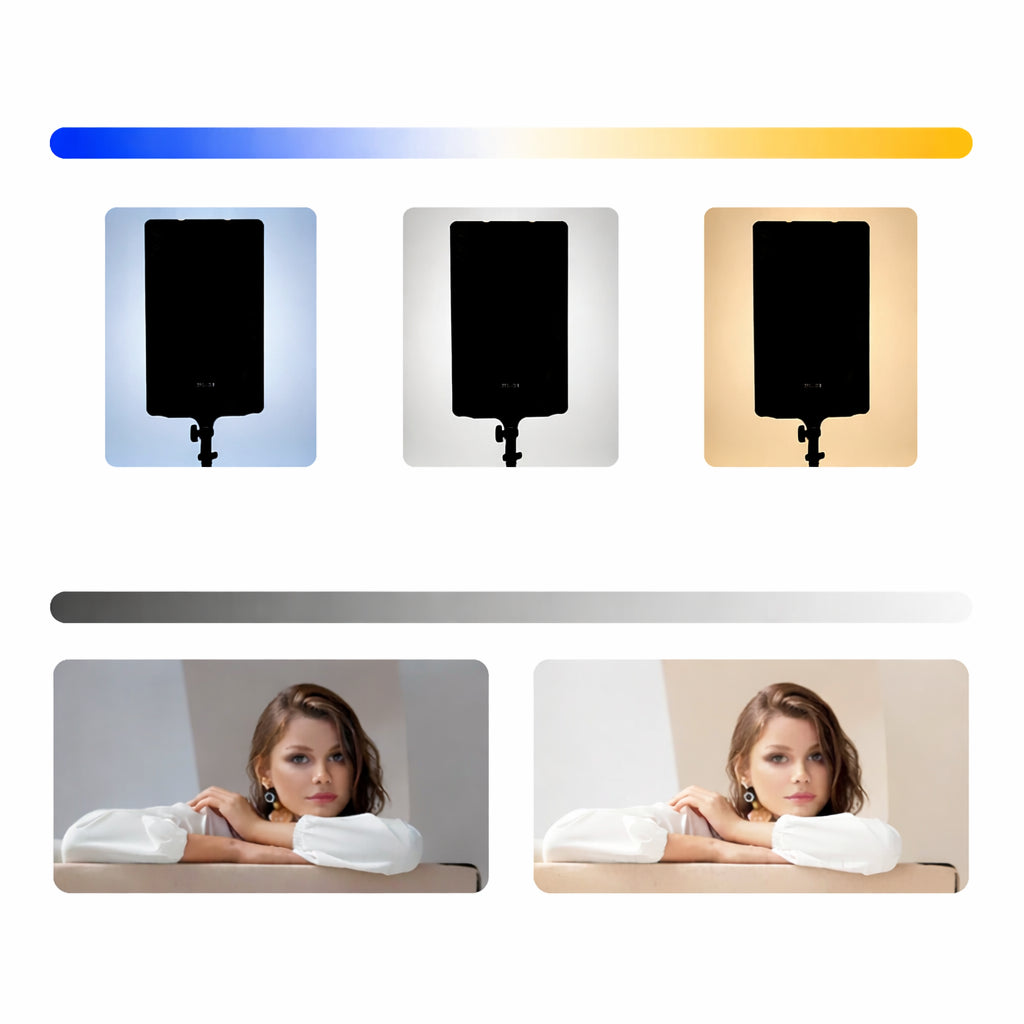 Прямокутна LED лампа 47x31см + Пульт ДК, RL-3560, Чорний / Світлодіодна селфі лампа / Студійне світло