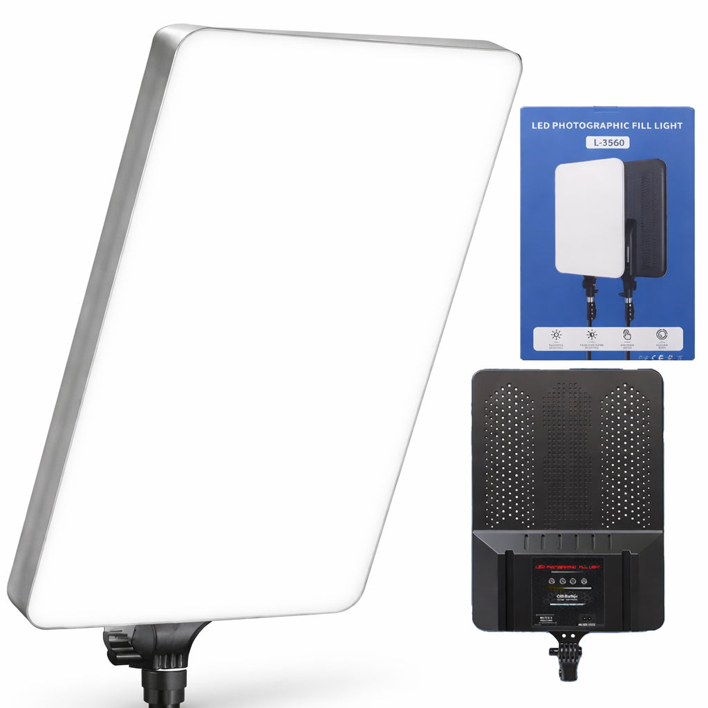 Прямокутна LED лампа 47x31см + Пульт ДК, RL-3560, Чорний / Світлодіодна селфі лампа / Студійне світло