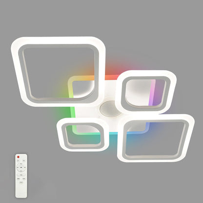 Смарт люстра з колонкою, 85 Вт, 725x460x80 мм, OVAL RGB MUSIC 5S, / Музична LED люстра / Розумна люстра світлодіодна