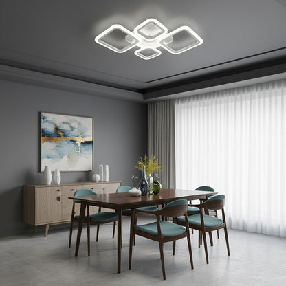 Смарт люстра з колонкою, 85 Вт, 725x460x80 мм, OVAL RGB MUSIC 5S, / Музична LED люстра / Розумна люстра світлодіодна