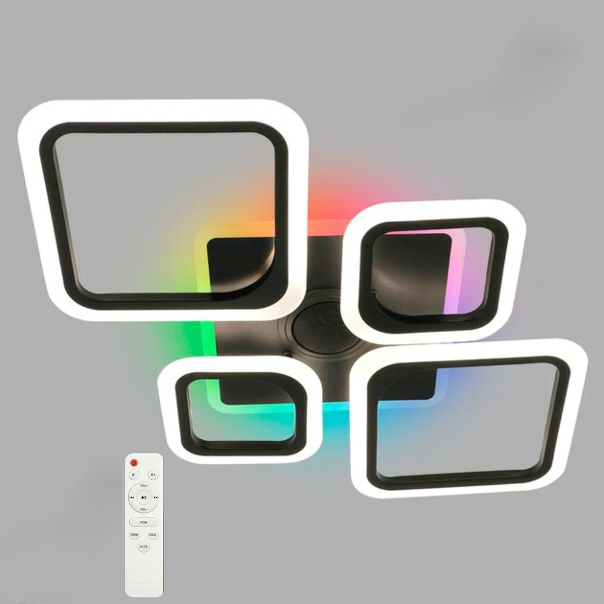 Смарт люстра з колонкою, 85 Вт, 725x460x80 мм, OVAL RGB MUSIC 5S, / Музична LED люстра / Розумна люстра світлодіодна