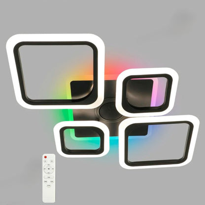 Смарт люстра з колонкою, 85 Вт, 725x460x80 мм, OVAL RGB MUSIC 5S, / Музична LED люстра / Розумна люстра світлодіодна