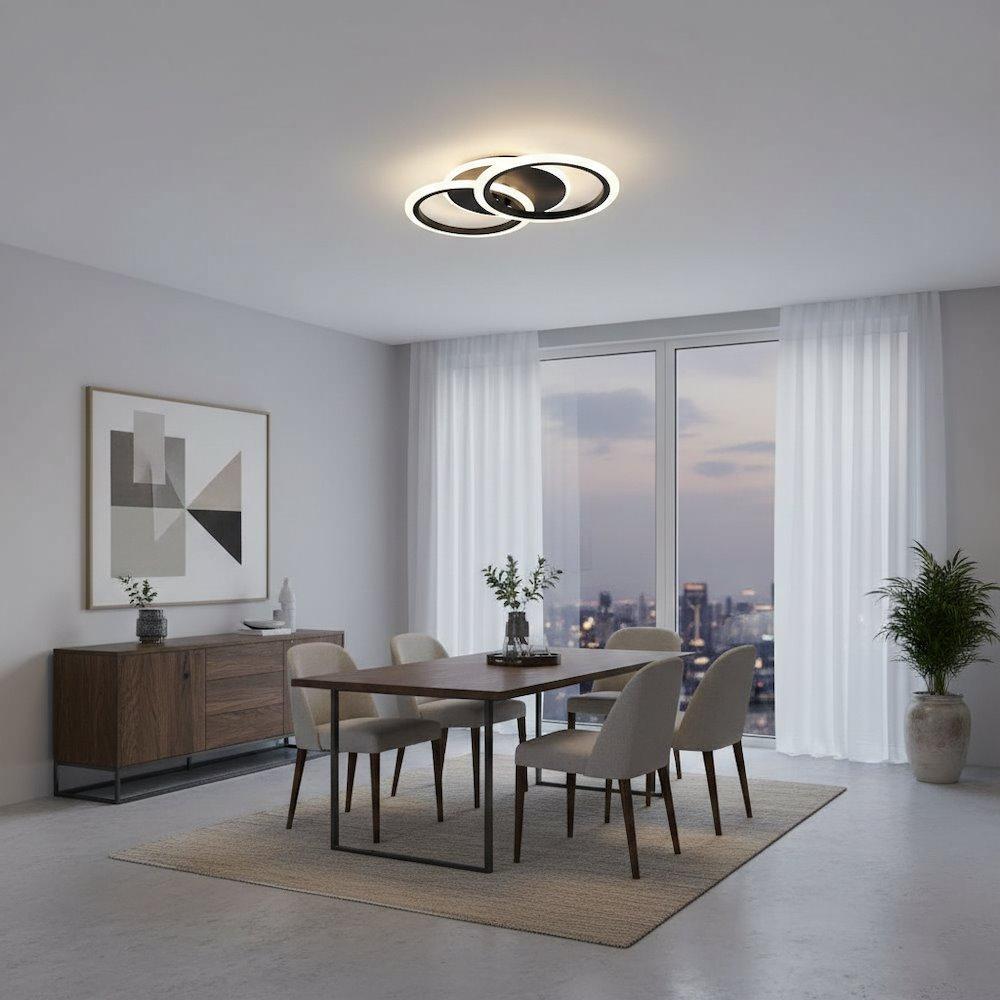Світлодіодна LED люстра, 60Вт, 440x250x70мм, MOKA 3R, / Світильник стельовий / Стельовий світлодіодний світильник