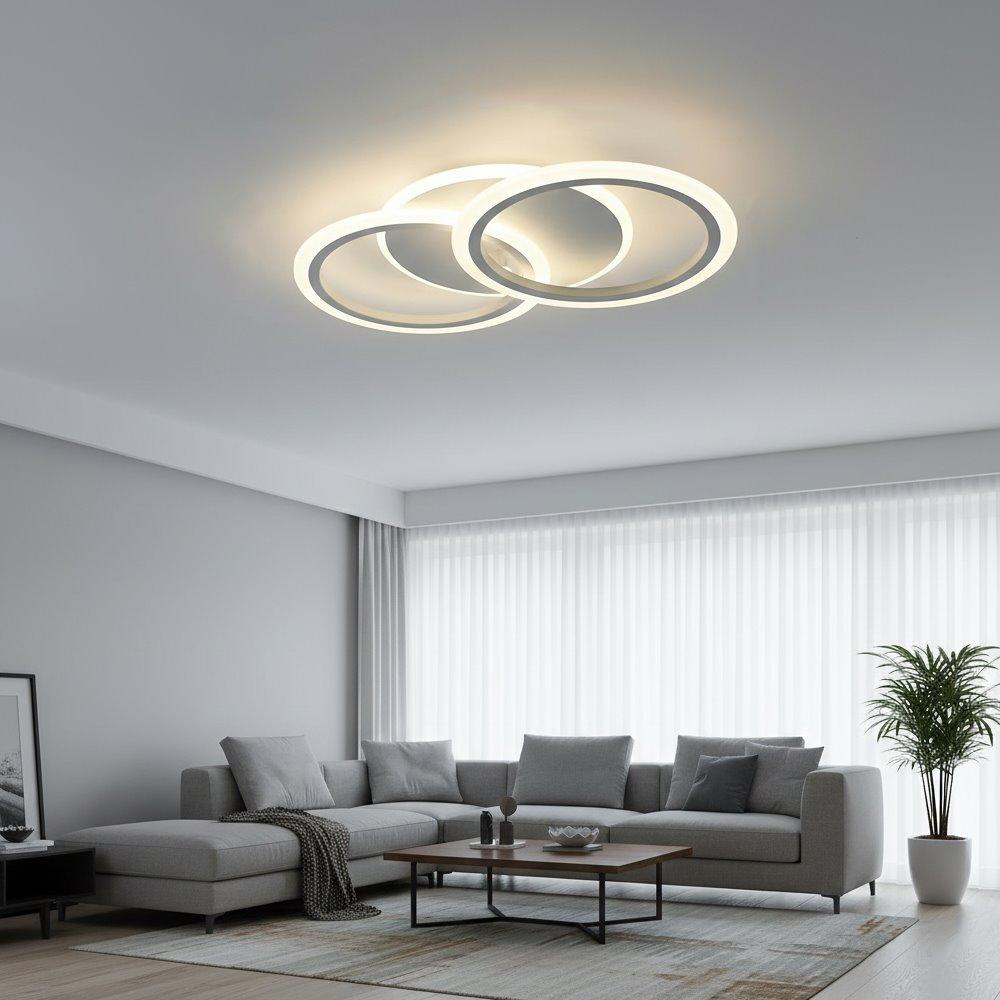 Світлодіодна LED люстра, 60Вт, 440x250x70мм, MOKA 3R, / Світильник стельовий / Стельовий світлодіодний світильник