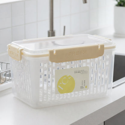Контейнер для зберігання продуктів, Fresh, Прозорий / Судок зі знімним кошиком / Двошарові пластикові контейнери