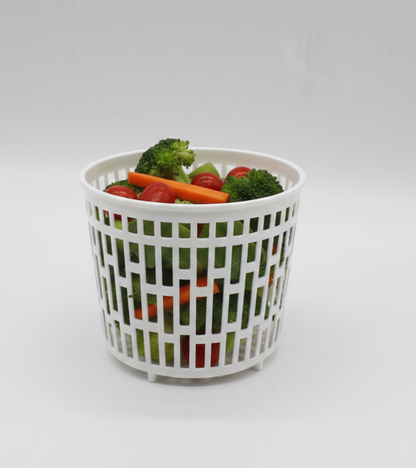 Контейнер для зберігання продуктів 2.2л, Fresh / Судок зі знімним кошиком / Двошарові пластикові контейнери / Круглий судок