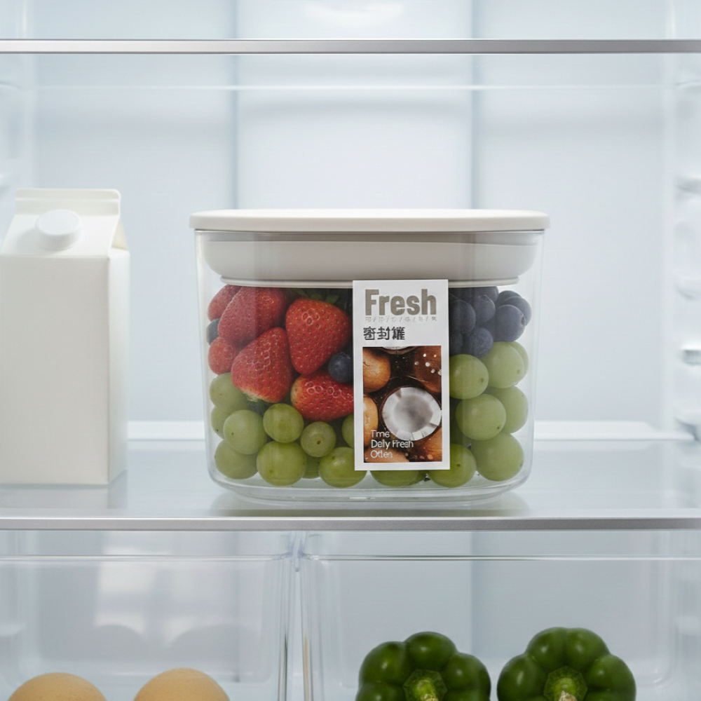Герметичний контейнер для продуктів 400 мл, квадратний, Fresh, Прозорий / Харчовий контейнер / Ємність для зберігання сипучих