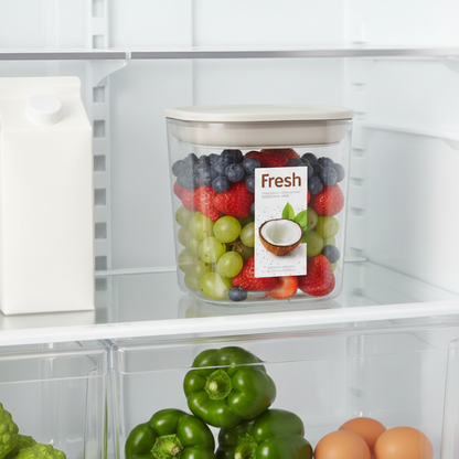 Герметичний контейнер для продуктів 400 мл, квадратний, Fresh, Прозорий / Харчовий контейнер / Ємність для зберігання сипучих