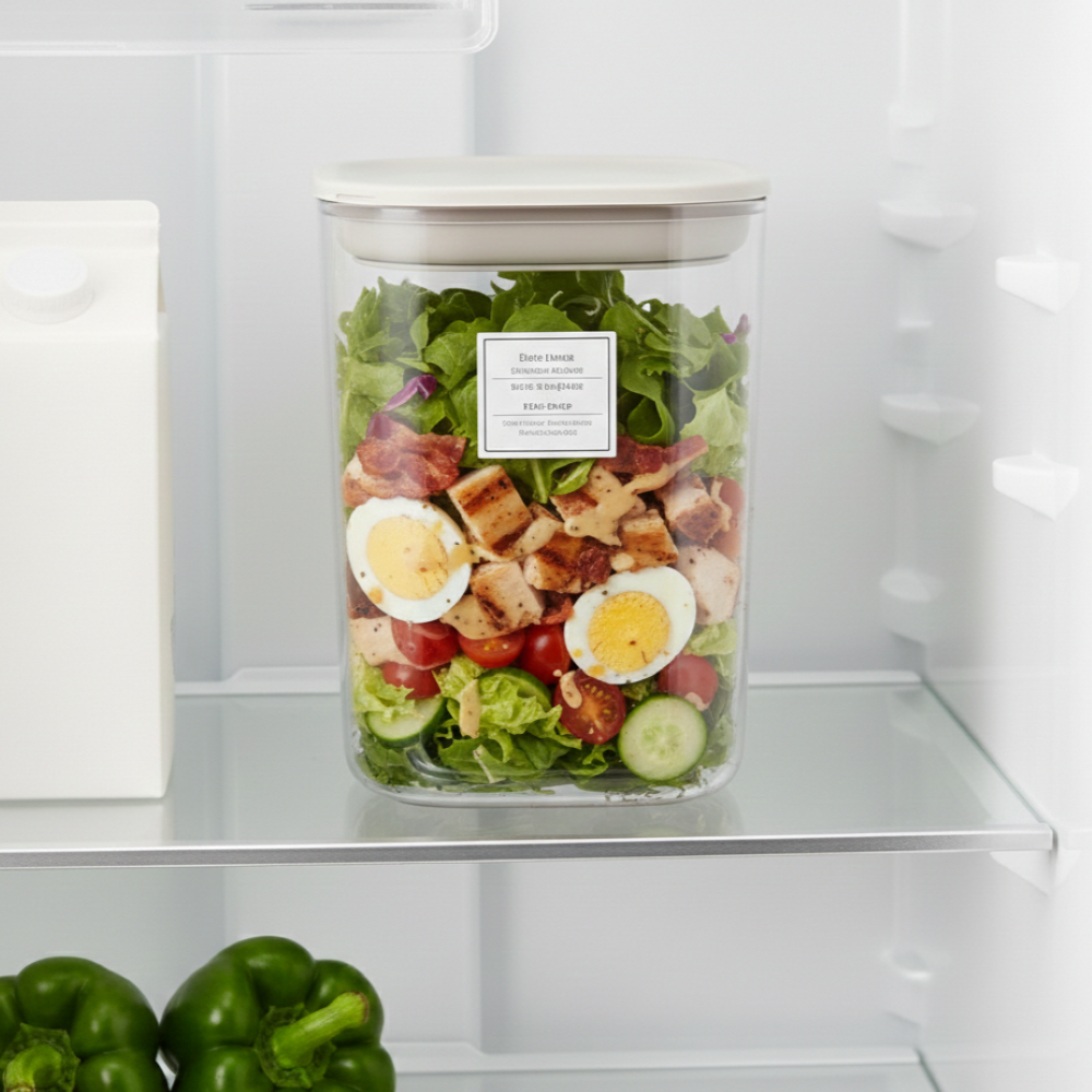 Герметичний контейнер для продуктів 400 мл, квадратний, Fresh, Прозорий / Харчовий контейнер / Ємність для зберігання сипучих