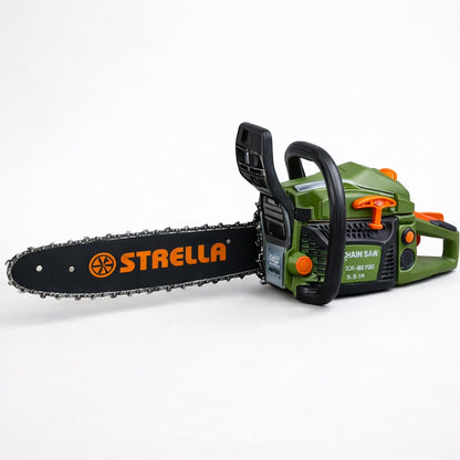 Бензопила 2,4 кВт для саду та дому STRELLA SR-8700, Зелений / Ланцюгова пила бензинова / Пила для дров / Бензопила побутова