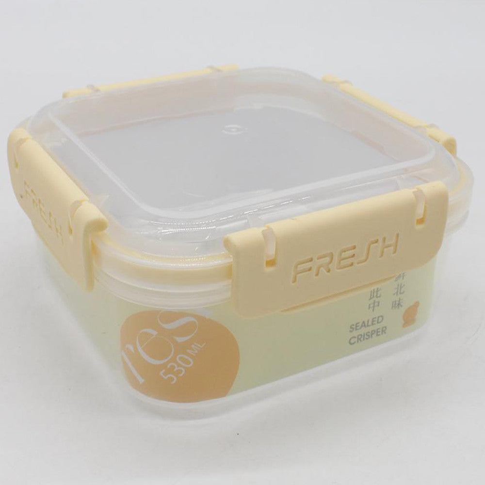 Герметичний харчовий квадратний контейнер Fresh 1,5л 17,5x17,5x8см FRESH / Ланч-бокс / Судок для холодильника з затискачами