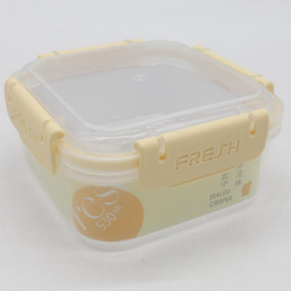 Герметичний харчовий квадратний контейнер Fresh 1,5л 17,5x17,5x8см FRESH / Ланч-бокс / Судок для холодильника з затискачами