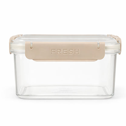 Герметичний харчовий квадратний контейнер Fresh 1,5л 17,5x17,5x8см FRESH / Ланч-бокс / Судок для холодильника з затискачами