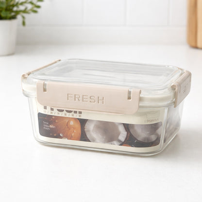 Герметичний харчовий квадратний контейнер Fresh 1,5л 17,5x17,5x8см FRESH / Ланч-бокс / Судок для холодильника з затискачами