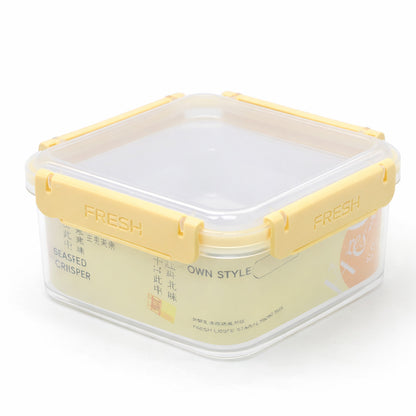 Герметичний харчовий квадратний контейнер Fresh 1,5л 17,5x17,5x8см FRESH / Ланч-бокс / Судок для холодильника з затискачами