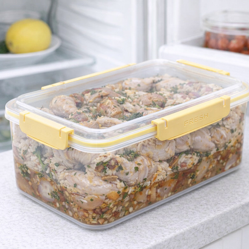 Герметичний харчовий контейнер Fresh 3,35 л з кліпсами 24,5х18х8см FRESH / Ланч-бокс / Контейнер для холодильника з затискачами