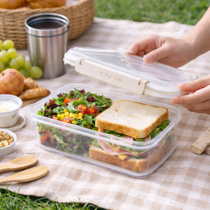 Герметичний харчовий контейнер Fresh 3,35 л з кліпсами 24,5х18х8см FRESH / Ланч-бокс / Контейнер для холодильника з затискачами