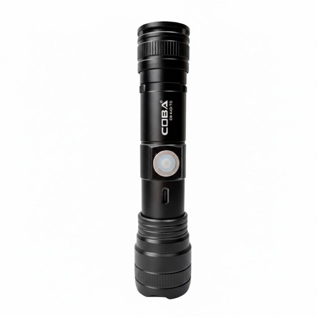 Акумуляторний ручний ліхтарик з магнітом, ZOOM, 3 режими, USB, CB-K42-TG, Чорний / Світлодіодний ліхтарик / Тактичний ліхтарик