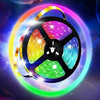 Світлодіодна стрічка з пультом ДК, RGB, USB, Bluetooth, 5м DL60 Pro / Самоклеюча багатобарвна стрічка
