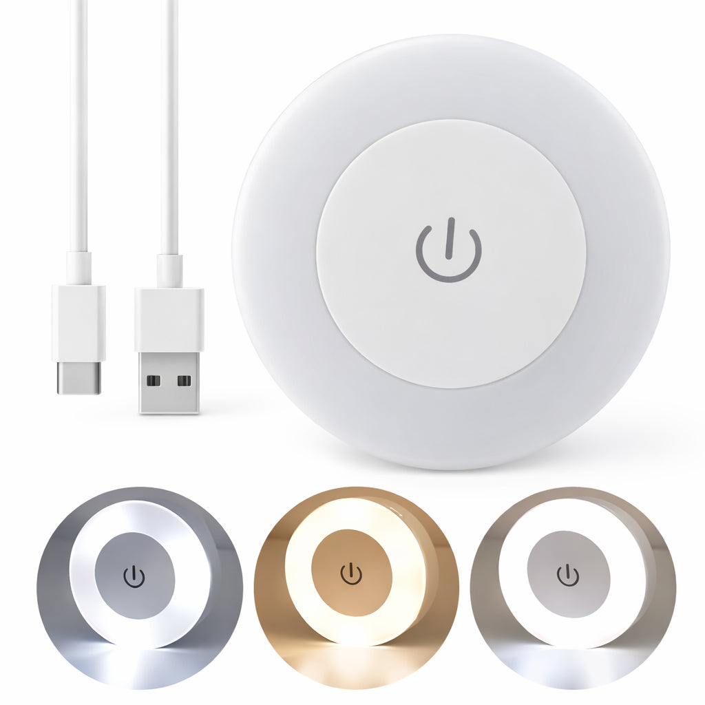 Світлодіодний світильник з магнітом, USB, 6х2 см, Білий / Сенсорний нічник / Бездротова лед лампа / Портативний світильник