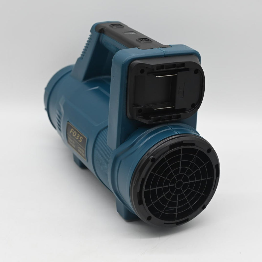 Портативний турбовентилятор-пилосос з 2 акумуляторами 18V+3 насадки, 600W, F035, Синій / Акумуляторна повітродуйка / Вітродуйка