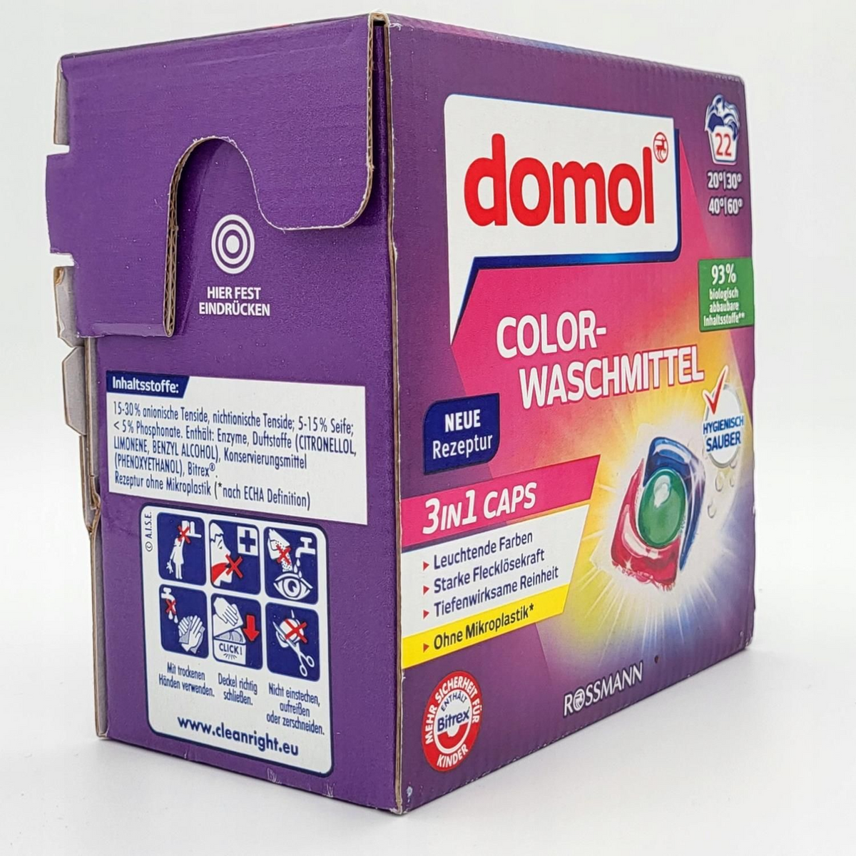 Капсули для прання кольорових речей, 22шт, Domol Color / Гель капсули для прання / Набір капсул для прання / Засіб для прання