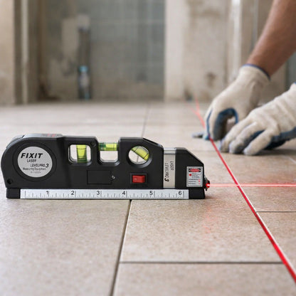 Лазерний рівень із вбудованою рулеткою LASER LEVELPRO3, Чорний / Нівелір / Рівень будівельний