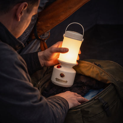 Світлодіодний акумуляторний нічник 500 mAh, USB, Бежевий / Настільна лампа-світильник / Лампа для кемпінгу