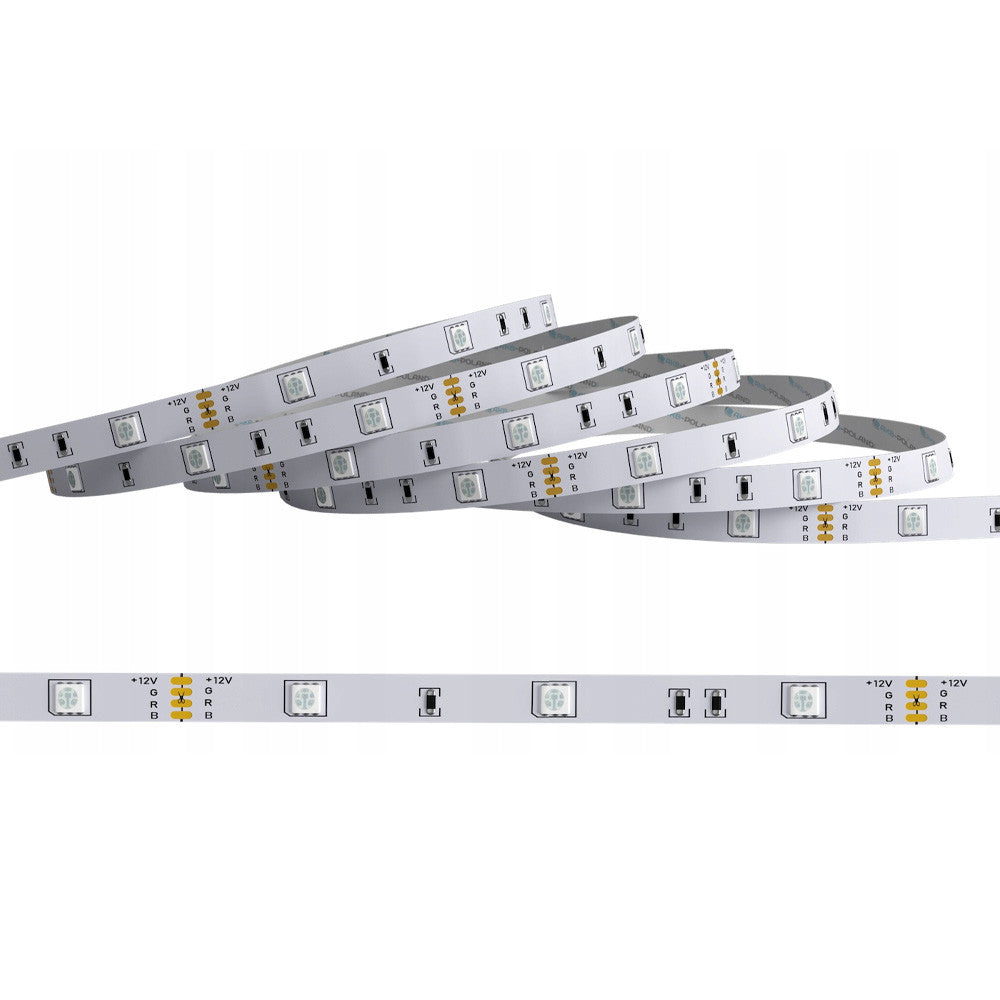Світлодіодна LED стрічка 5м + пульт та блок живлення 12V, RGB / Різнокольорова лед стрічка / Підсвітка в кімнату