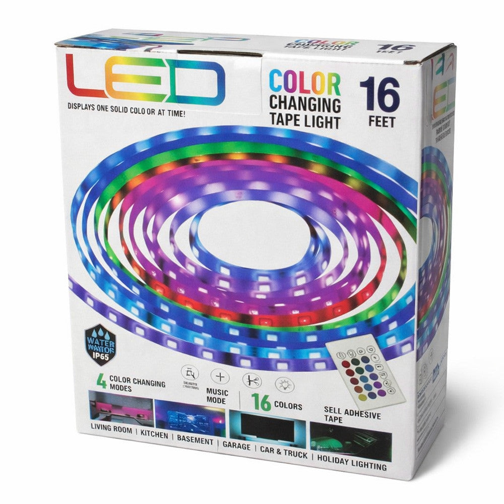 Світлодіодна LED стрічка 5м + пульт та блок живлення 12V, RGB / Різнокольорова лед стрічка / Підсвітка в кімнату