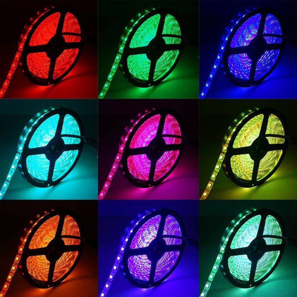 Світлодіодна LED стрічка 5м, від USB + пульт, Bluetooth, RGB / Лед підсвітка в кімнату / Самоклеюча RGB стрічка