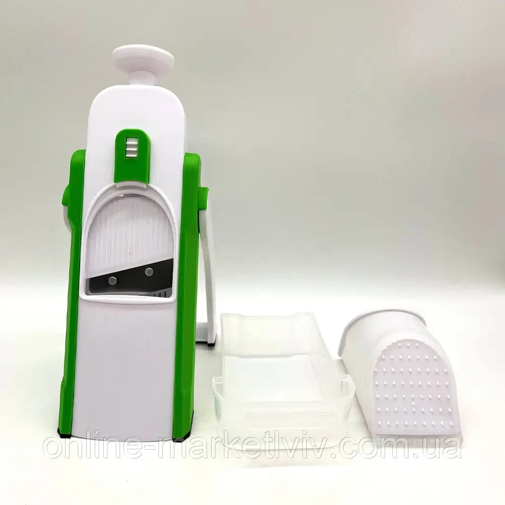 Мультислайсер для овочів, Brava Spring Slicer, Зелений / Овочерізка ручна / Кухонний слайсер для овочів